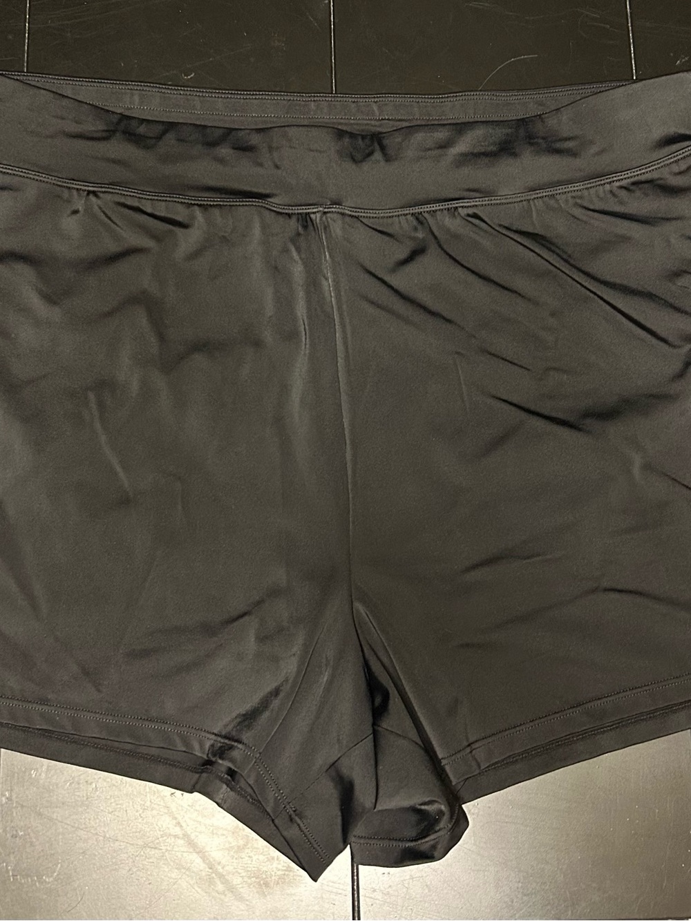 NWOT Kim Gravel Women's Black Swim Shorts โ Stretch Comfort Waistband